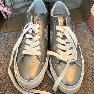 Converse Golf Le Fleur Ox Silver Sneakers, NIB